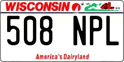 WI license plate 508NPL