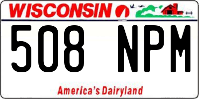 WI license plate 508NPM