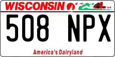 WI license plate 508NPX
