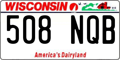 WI license plate 508NQB