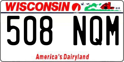 WI license plate 508NQM