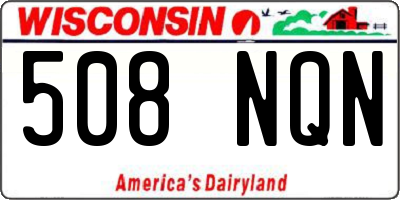 WI license plate 508NQN