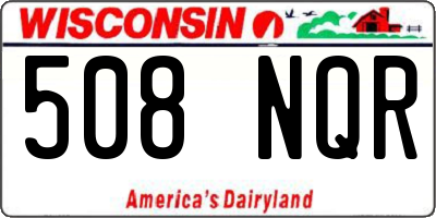 WI license plate 508NQR