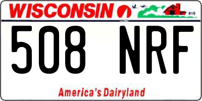 WI license plate 508NRF