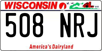 WI license plate 508NRJ
