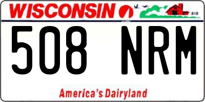 WI license plate 508NRM