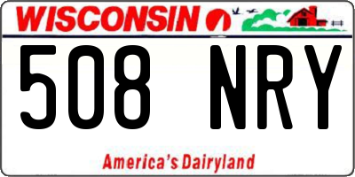 WI license plate 508NRY