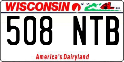 WI license plate 508NTB