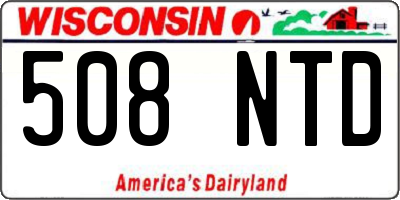 WI license plate 508NTD
