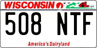 WI license plate 508NTF