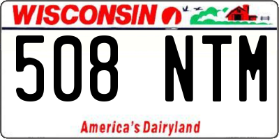 WI license plate 508NTM