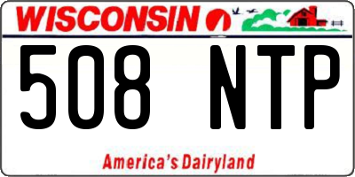 WI license plate 508NTP