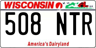 WI license plate 508NTR