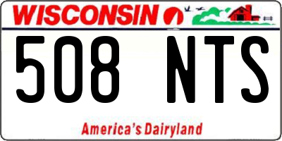 WI license plate 508NTS