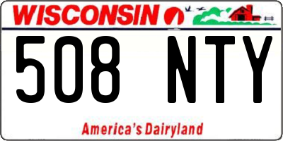 WI license plate 508NTY