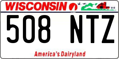 WI license plate 508NTZ