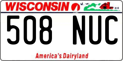 WI license plate 508NUC