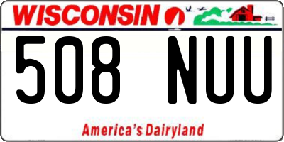 WI license plate 508NUU