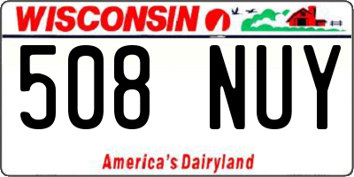 WI license plate 508NUY