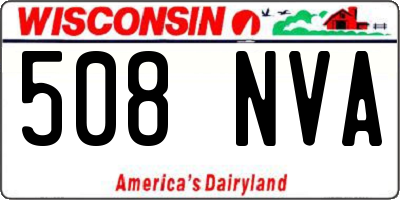 WI license plate 508NVA