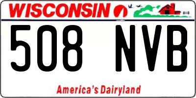 WI license plate 508NVB