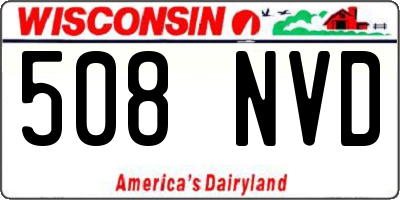 WI license plate 508NVD