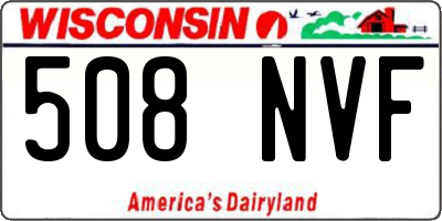 WI license plate 508NVF