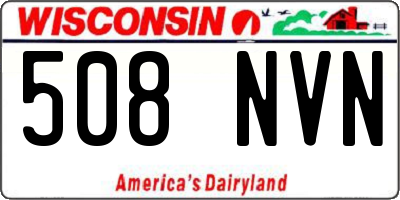 WI license plate 508NVN