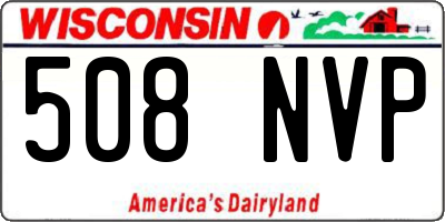 WI license plate 508NVP