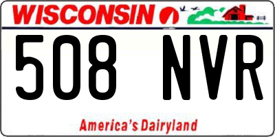 WI license plate 508NVR
