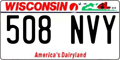 WI license plate 508NVY