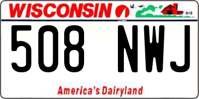 WI license plate 508NWJ