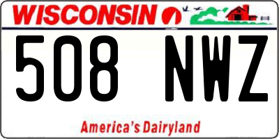 WI license plate 508NWZ