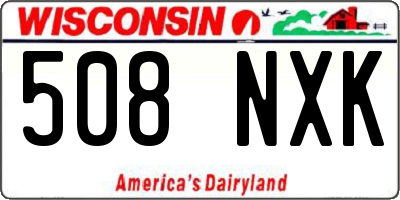 WI license plate 508NXK