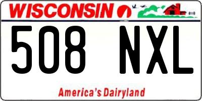 WI license plate 508NXL