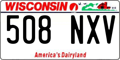 WI license plate 508NXV