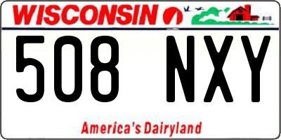 WI license plate 508NXY