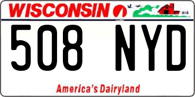 WI license plate 508NYD
