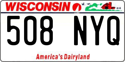 WI license plate 508NYQ