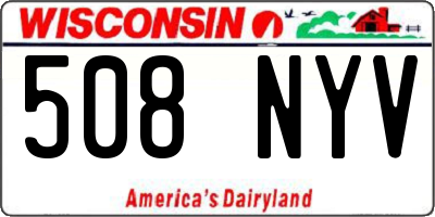 WI license plate 508NYV