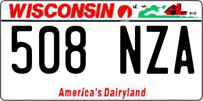 WI license plate 508NZA