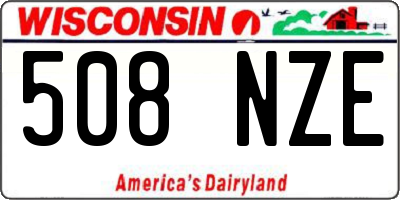 WI license plate 508NZE
