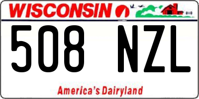 WI license plate 508NZL