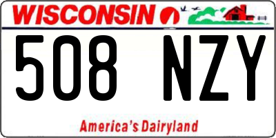 WI license plate 508NZY