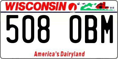 WI license plate 508OBM