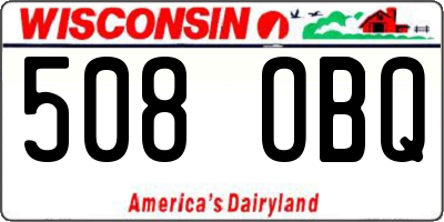 WI license plate 508OBQ