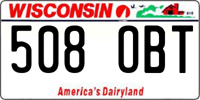 WI license plate 508OBT