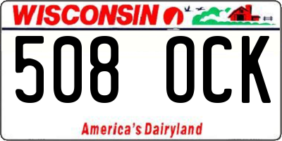 WI license plate 508OCK