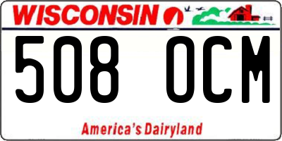 WI license plate 508OCM