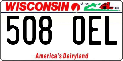 WI license plate 508OEL